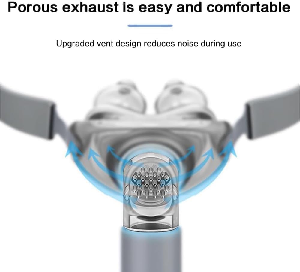 Unsvorns nasal pillow strap keeps cushions in place overnight.