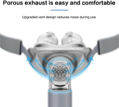 Unsvorns nasal pillow strap keeps cushions in place overnight.