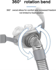Unsvorns nasal pillow tube and frame offer a stable, reliable connection.