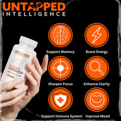 Untapped Intelligence Power Through label detail shows natural ingredients.