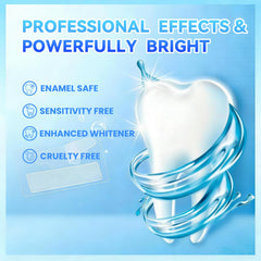 UNUNOT Deudhdal strips on teeth demonstrating secure, comfortable fit during whitening