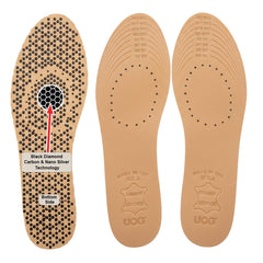 UOG genuine cowhide insoles top view for all-day comfort.