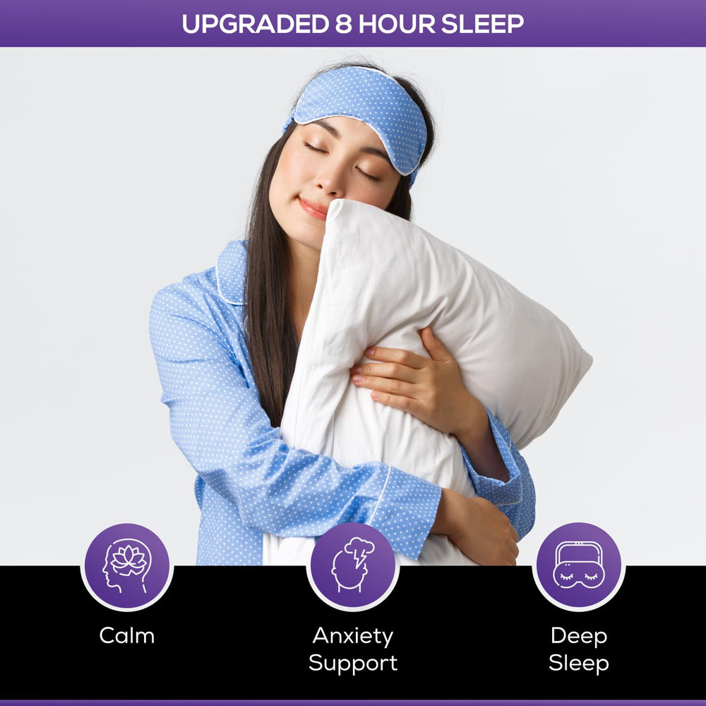 Upgraded Formulas 8-Hour Sleep capsules ready for deeper, more restful sleep.
