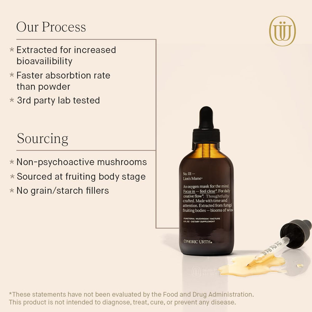 Side view of tincture on natural surface