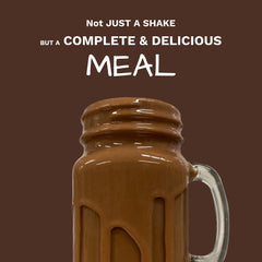 UpNourish chocolate vegan protein powder scoop for easy serving