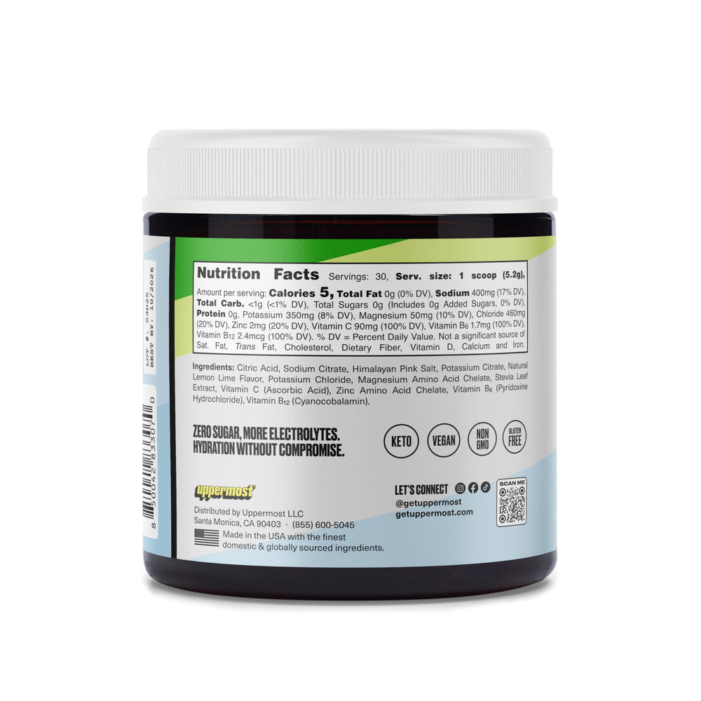 UPPERMOST Hydrate dissolving into water delivering electrolytes and minerals for daily refreshment.