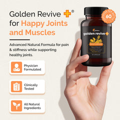 Golden Revive label on box highlighting physician-formulated joint care