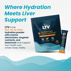 UpWellness LTV glass with citrus hydration ready to drink.