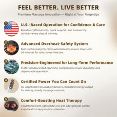 UQHH heat nodes target upper back tension with soothing warmth.