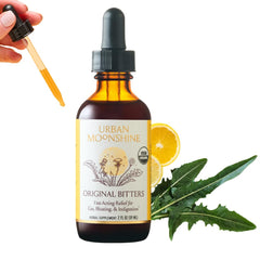 Urban Moonshine Original Digestive Bitters bottle for pre-meal digestive support.