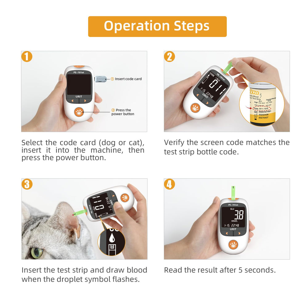 URIT kit with lancets for safe pet blood sampling.