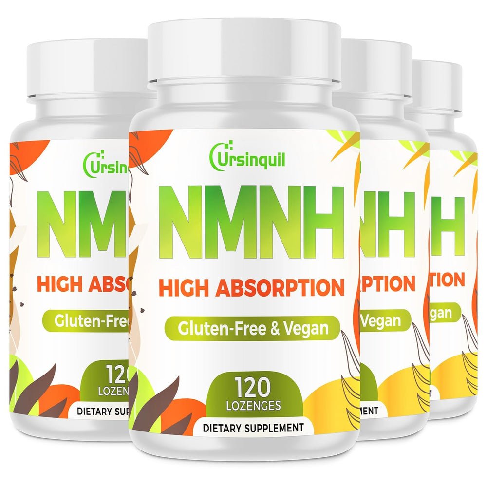 Ursinquil NMNH 500mg bottle closeup showing easy daily sublingual dosing.
