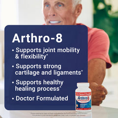 US Doctors' Clinical Arthro8 bottle back shows supplement details that support informed choice.