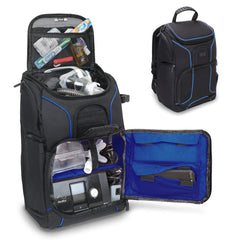 USA Gear CPAP Backpack interior with customizable dividers keeps tubing, masks, and accessories organized