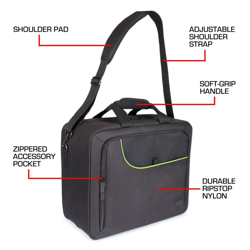 Exterior dimensions roughly 17 by 14 by 8 inches for quick checks.