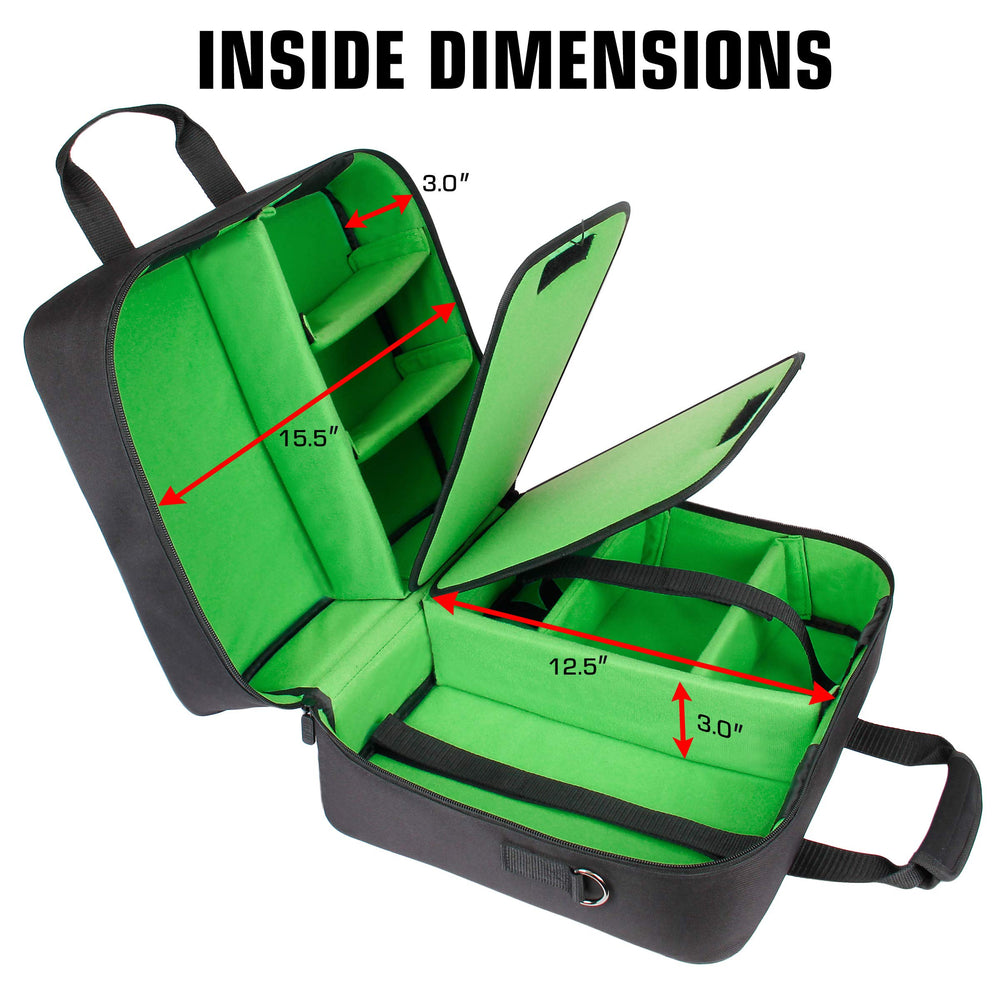 Flexible interior customization fits CPAP, power cables, mask, and accessories securely.