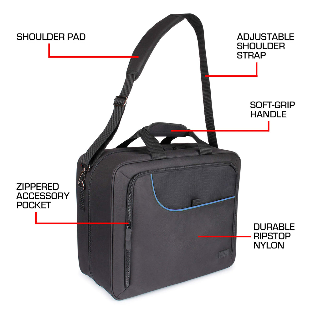 USA Gear XL CPAP bag packed setup with CPAP, hoses, and mask