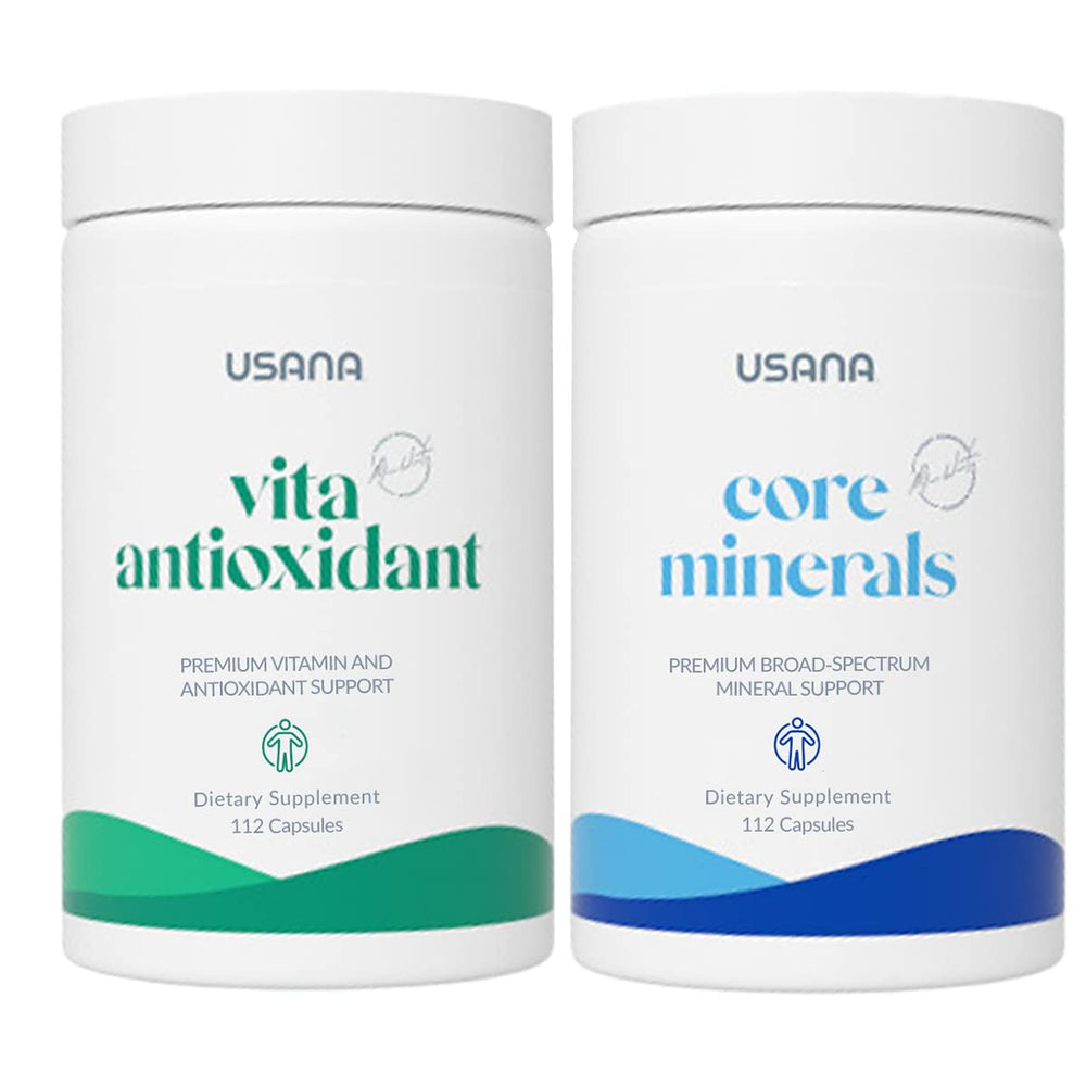 USANA CellSentials bottle front view with 28-day supply for foundational nutrition.