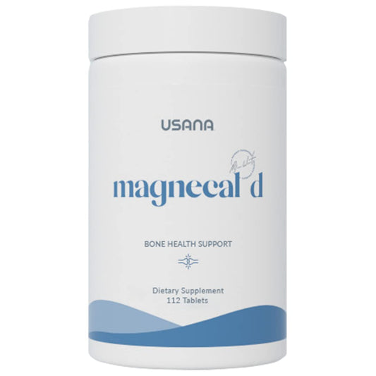 USANA MagneCal D 112 tablets bottle front view for daily mineral support