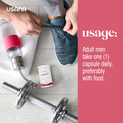 USANA Palmetto Plus lifestyle image suggesting a simple daily capsule routine.