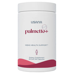 USANA Palmetto Plus capsules with saw palmetto for potential prostate support.
