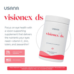 Close-up of Visionex DS tablets in pack for daily eye health