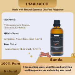 USMLMOOT Santal Essential Oil diffuser in room creates a calm, luxury atmosphere.