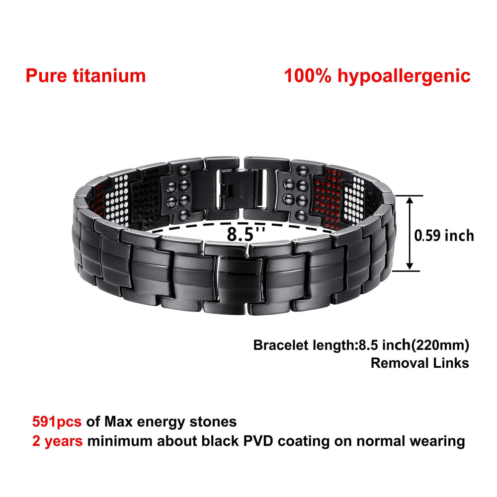 USWEL bracelet with black PVD coating demonstrating long-lasting color and finish.