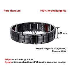 USWEL bracelet with black PVD coating demonstrating long-lasting color and finish.