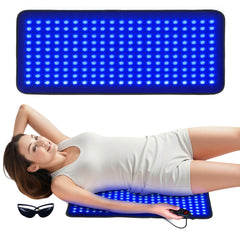 UTK blue red light therapy mat front view for full body relaxation