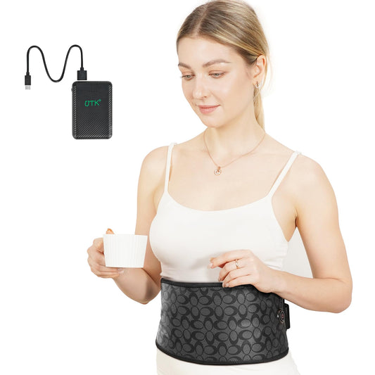 UTK cordless heating pad back with jade stones for portable heat therapy