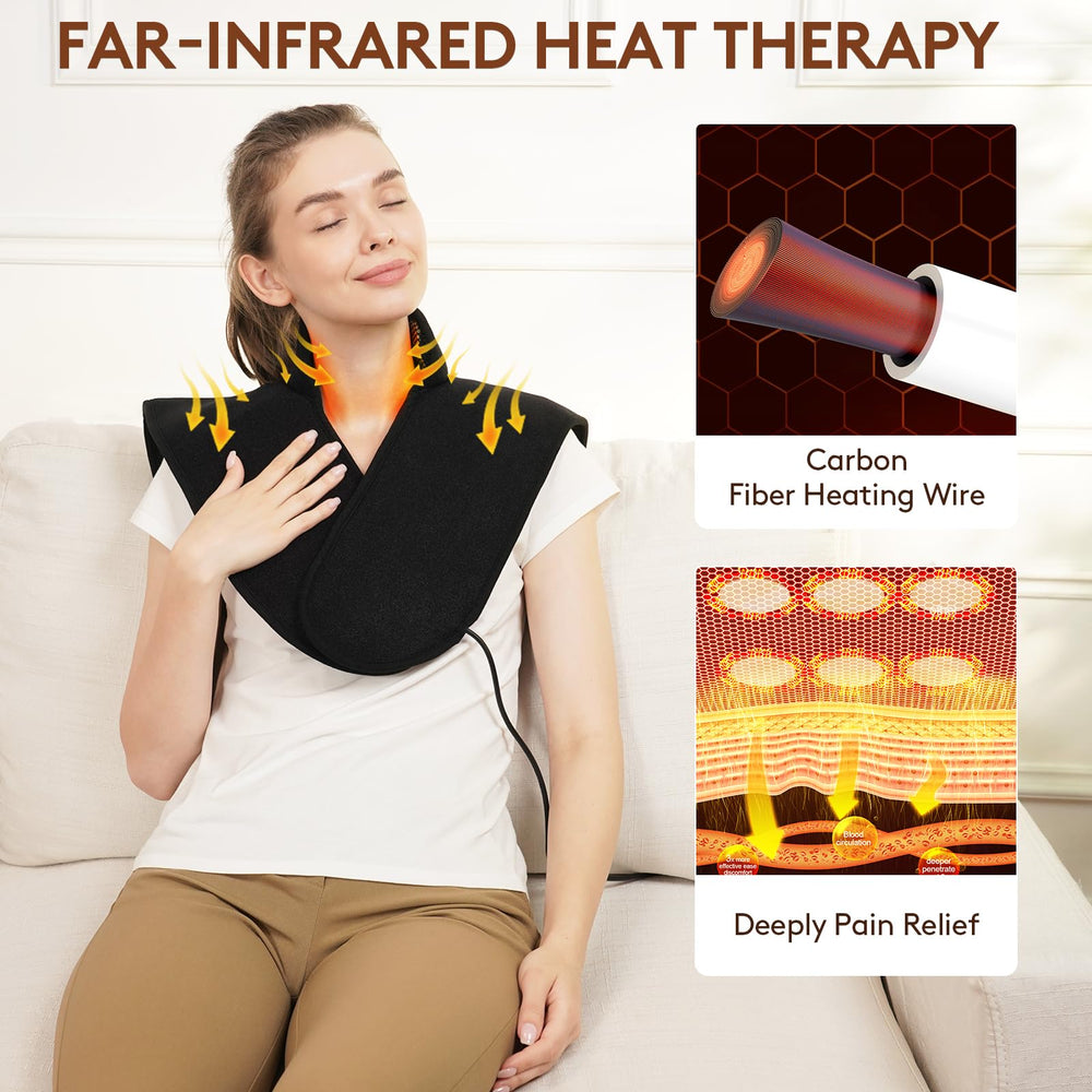 UTK back heating pad with adjustable strap for secure fit