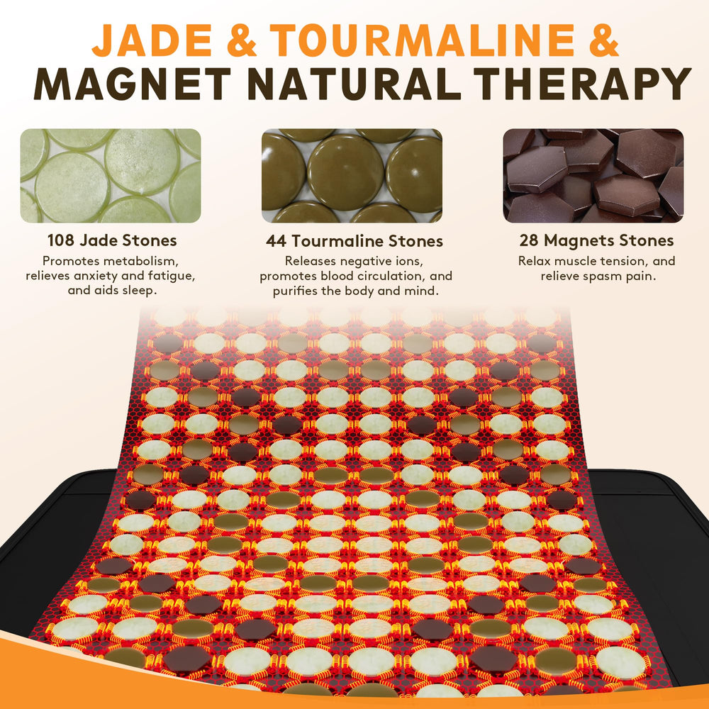 UTK jade layer provides gentle, sustained heat for comfort.