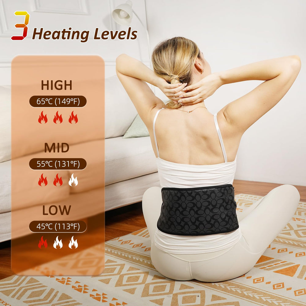 UTK wireless belt with rechargeable battery enables on-the-go pain relief