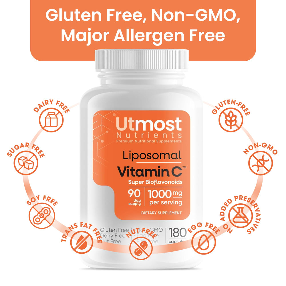 Utmost Nutrients bottle displayed on a desk to suggest daily routine.