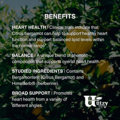 Utzy Naturals Berbercol berberine ingredients; traditional wellness heritage.