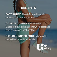 Utzy Naturals Inflavinol Casperome Boswellia label detail.