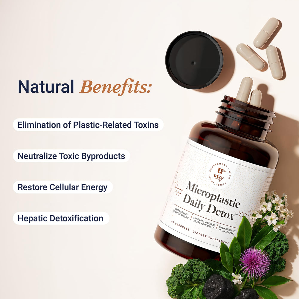 Utzy Naturals Microplastic Daily Detox shilajit visual signals cellular energy support