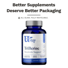 Utzy Naturals TriBerine made-in-usa badge signals quality manufacturing