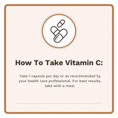 Close-up of Utzy Naturals Vitamin C Complex bottle and glass ready for use.