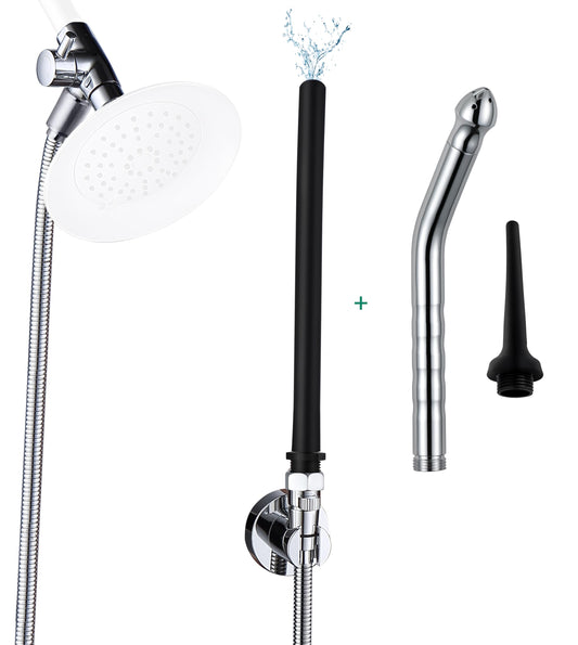 V-Frankness shower enema system main view showing compact setup and ease of use