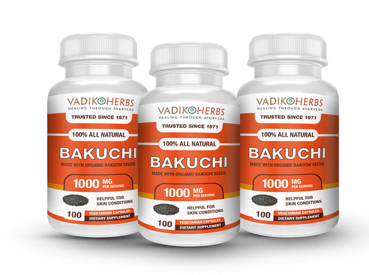 Vadik Herbs Bakuchi powder bottle for skin care and daily wellness