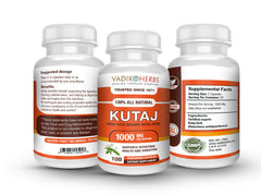 Vadik Herbs Kutaj powder spoon closeup showing easy measurement