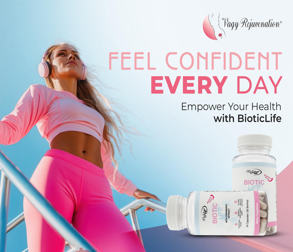 BioticLife daily-use setup with capsules and water for routine