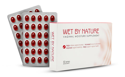 Vagy Rejuvenation Wet by Nature bottle with softgels for daily intimate hydration.