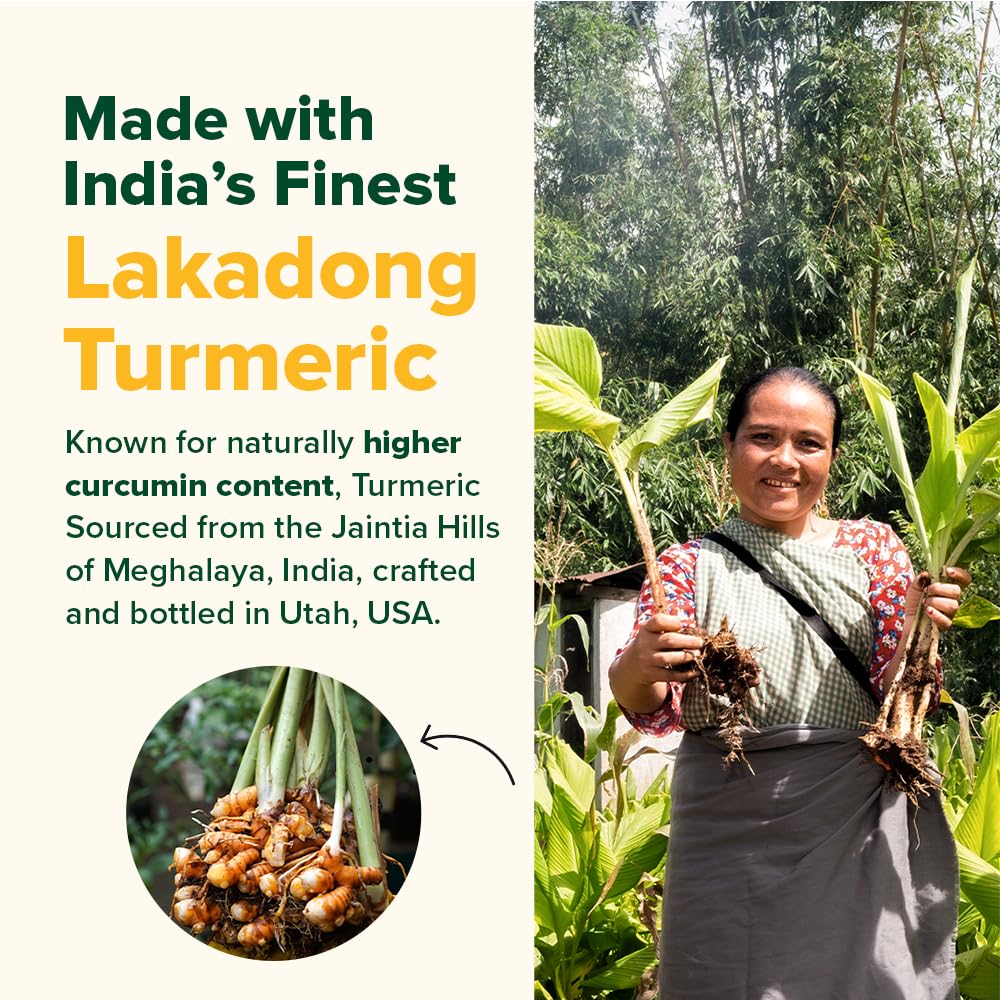 VAHDAM turmeric capsules with piperine; illustrates enhanced absorption.