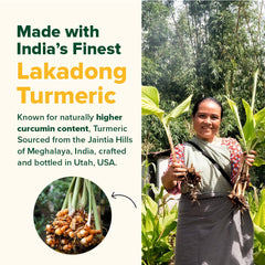 VAHDAM turmeric capsules with piperine; illustrates enhanced absorption.