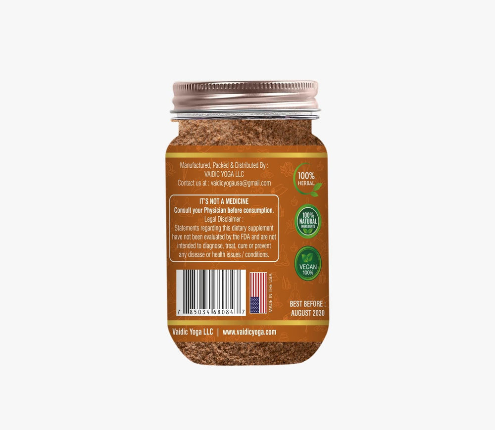 Vaidic Yoga Sugar Nashak powder jar with scoop ready for daily usage.