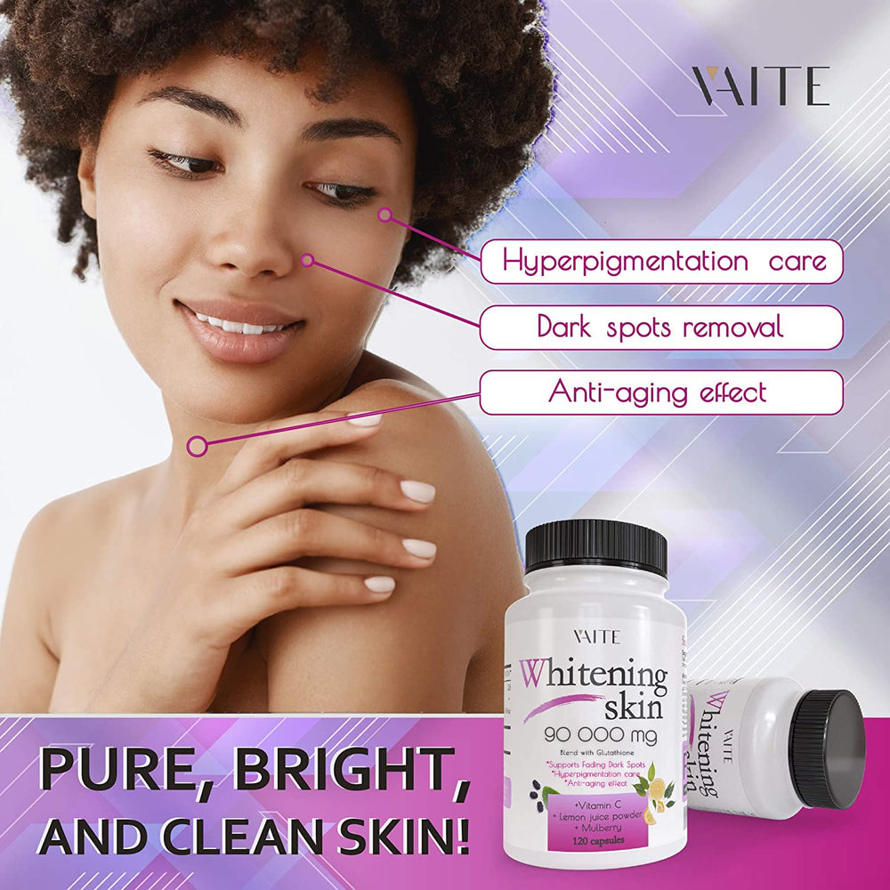 VAITE Glutathione capsules close-up showcasing liposomal formula design.