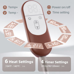 VALGELUIK heating pad shows ultra-soft microplush fabric for luxurious comfort.
